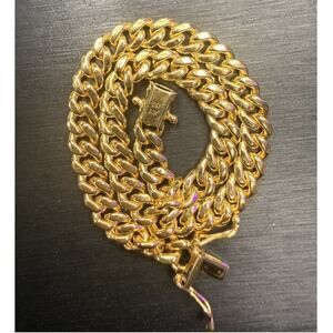 Solid 10k Yellow Italian Gold Miami Cuban Bracelet 8” Long 5.5mm Wide 2.5mm Thic